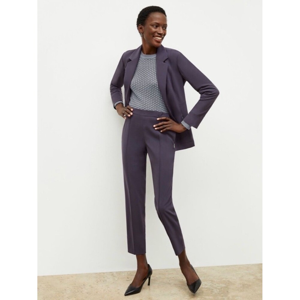 M.Mlafleur dress pants Womens 16 gray Side Zip Stretch Flat Front office core